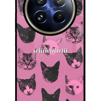 Pink Cats Realme 12 Pro 5G/12 Pro+ 5G Glass Case