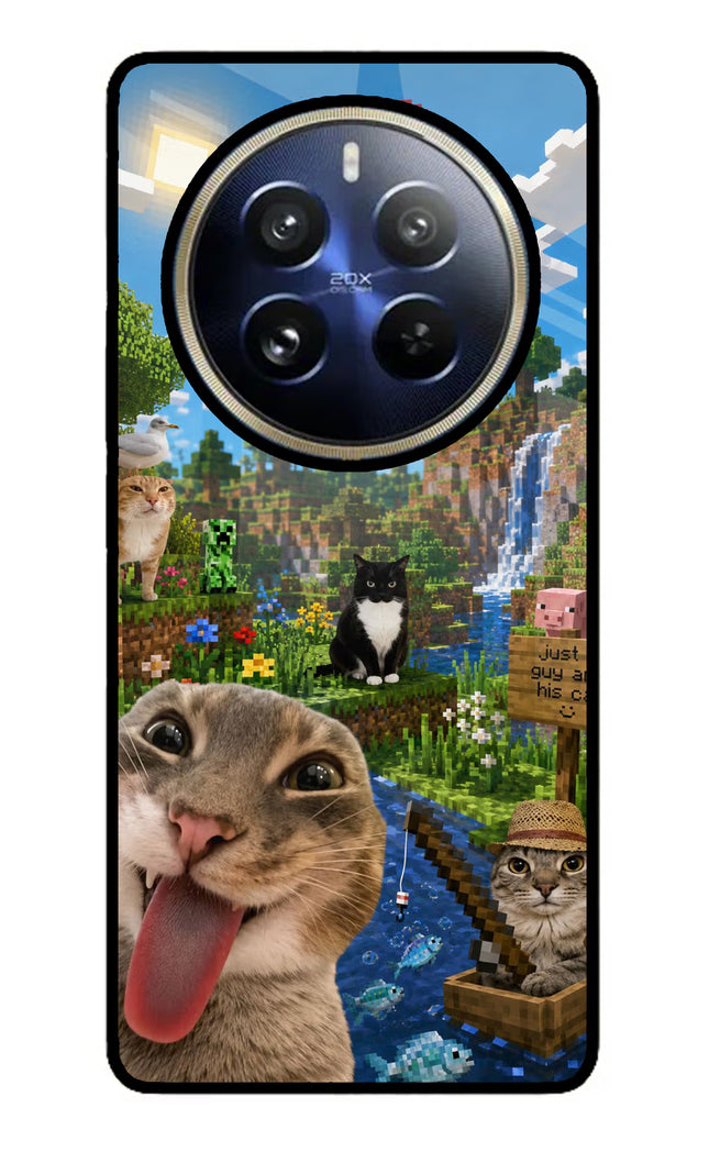 Minecraft Cat Chaos Realme 12 Pro 5G/12 Pro+ 5G Glass Case