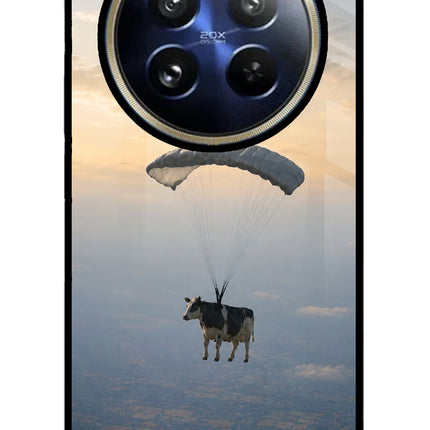 Skydiving Cow Realme 12 Pro 5G/12 Pro+ 5G Glass Case
