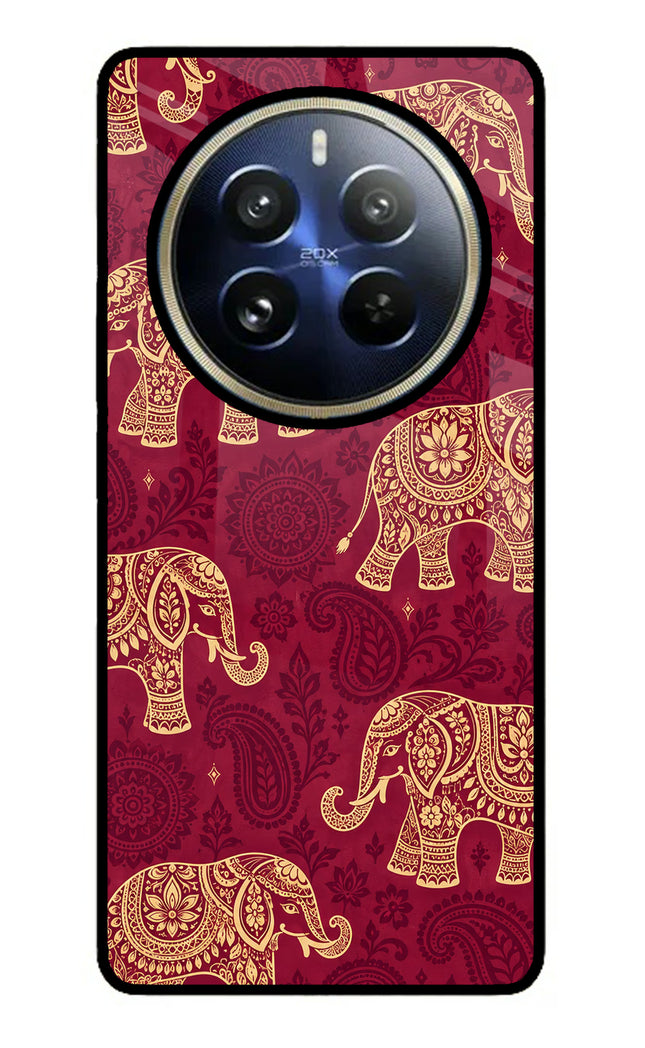 Maroon Elephant Realme 12 Pro 5G/12 Pro+ 5G Glass Case