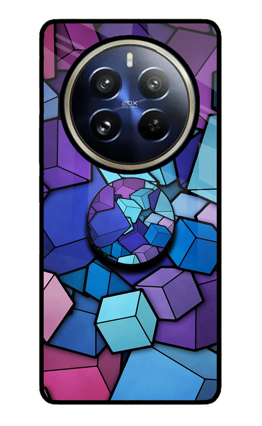 Cubic Abstract Realme 12 Pro 5G/12 Pro+ 5G Glass Case