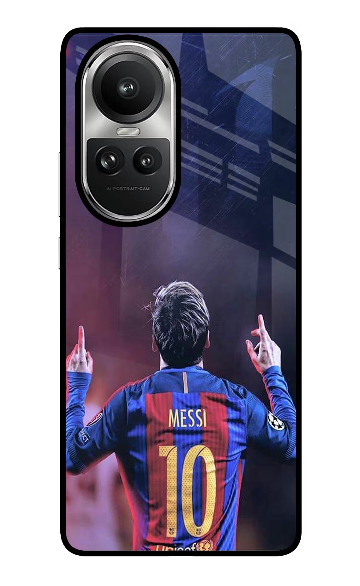 Messi Oppo Reno10 5G/10 Pro 5G Glass Case Back Cover by Casekaro