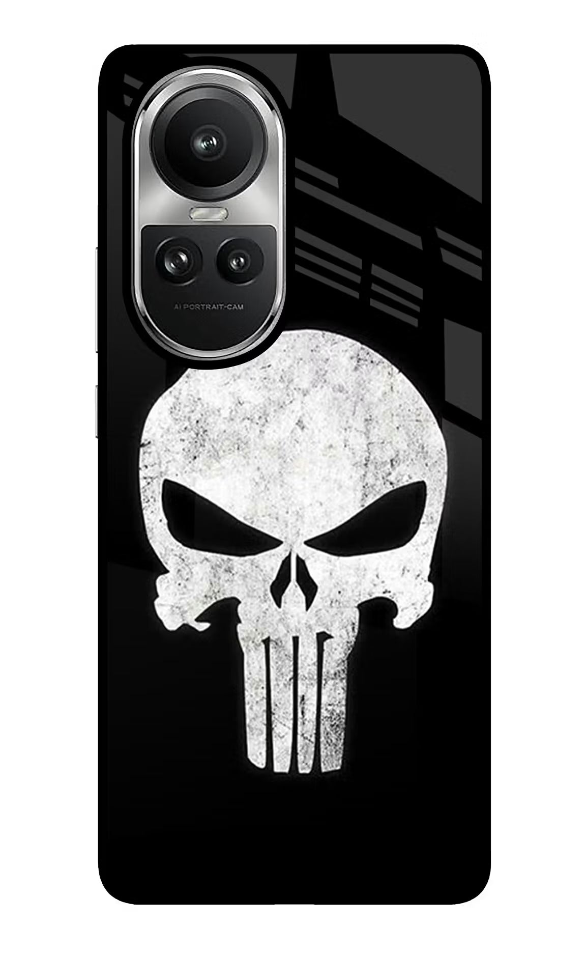 Punisher Skull Oppo Reno10 5G/10 Pro 5G Glass Case Back Cover by Casekaro