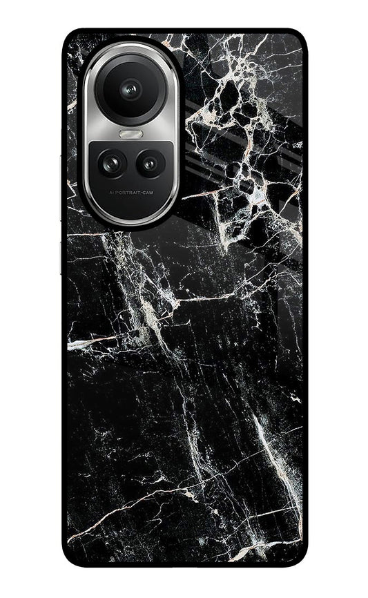 Black Marble Texture Oppo Reno10 5G/10 Pro 5G Glass Case