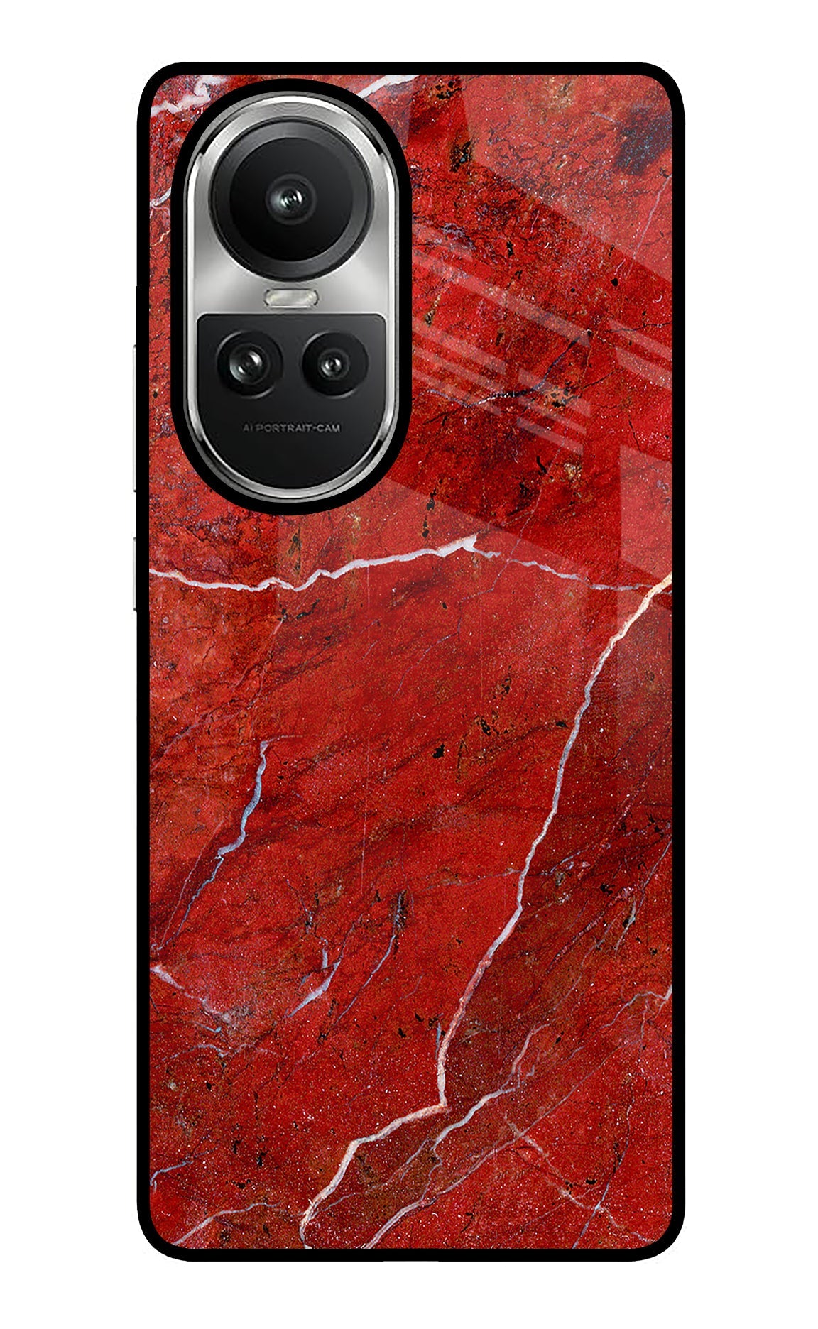 Red Marble Design Oppo Reno10 5G/10 Pro 5G Glass Case