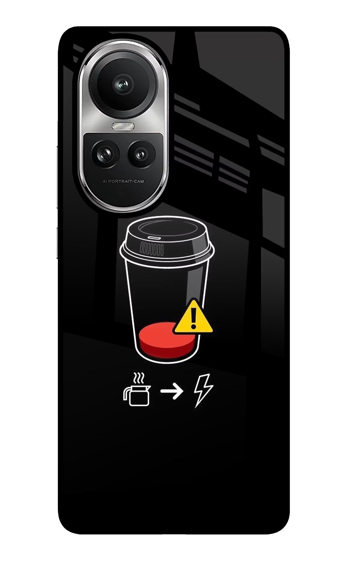 Coffee Oppo Reno10 5G/10 Pro 5G Glass Case Back Cover by Casekaro