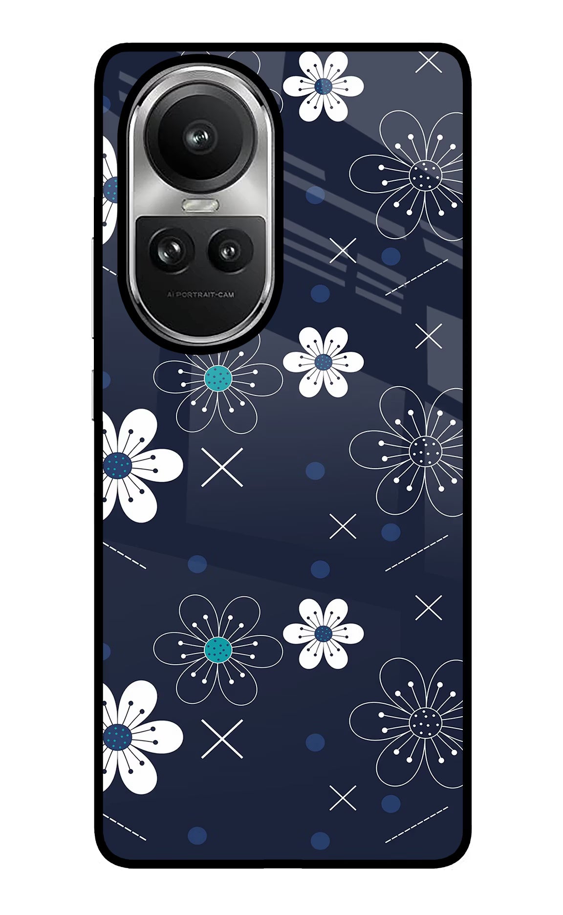 Flowers Oppo Reno10 5G/10 Pro 5G Glass Case Back Cover by Casekaro