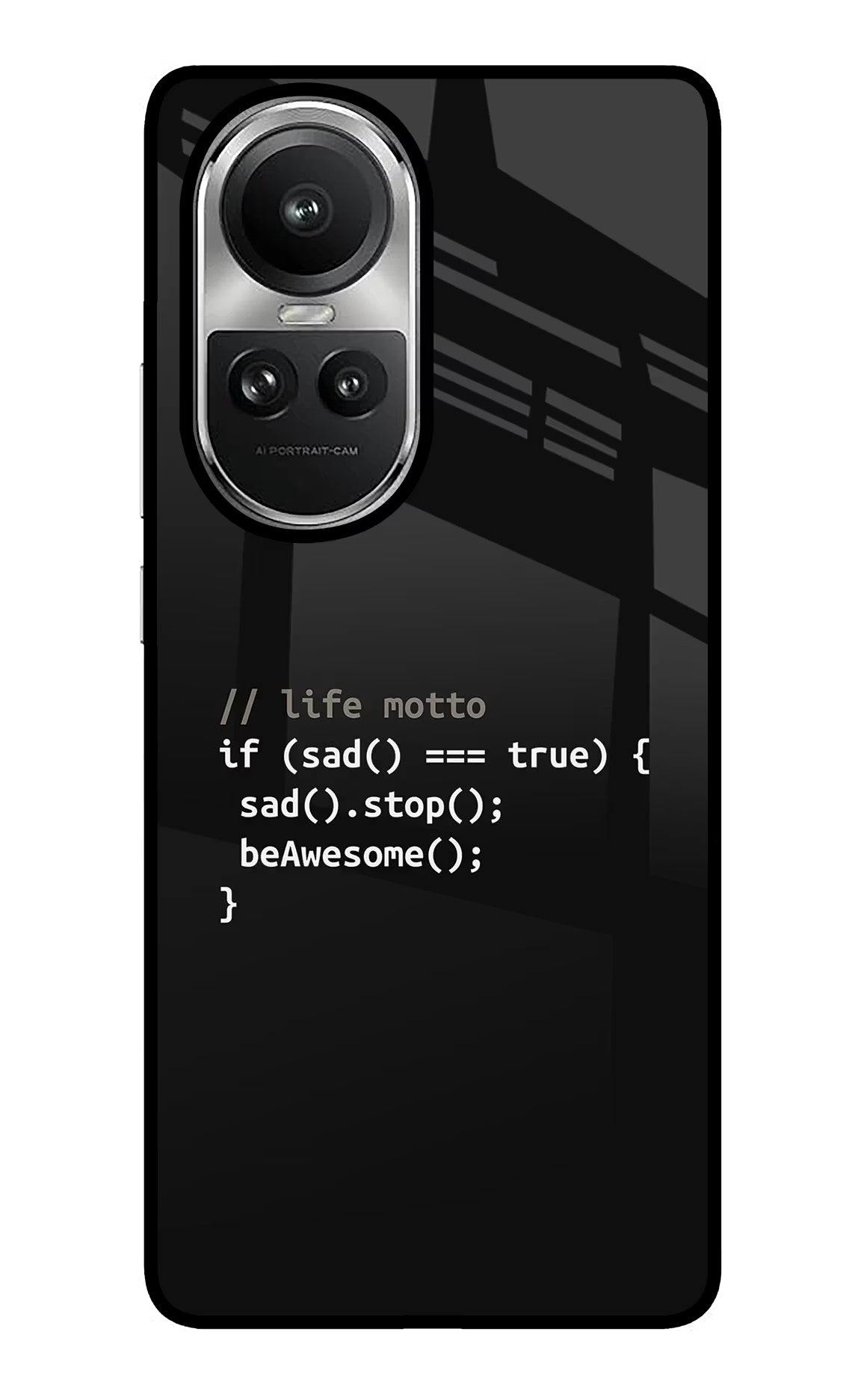 Life Motto Code Oppo Reno10 5G/10 Pro 5G Glass Case Back Cover by Casekaro