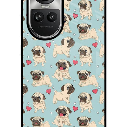 Pug Dog Oppo Reno10 5G/10 Pro 5G Glass Case Back Cover by Casekaro