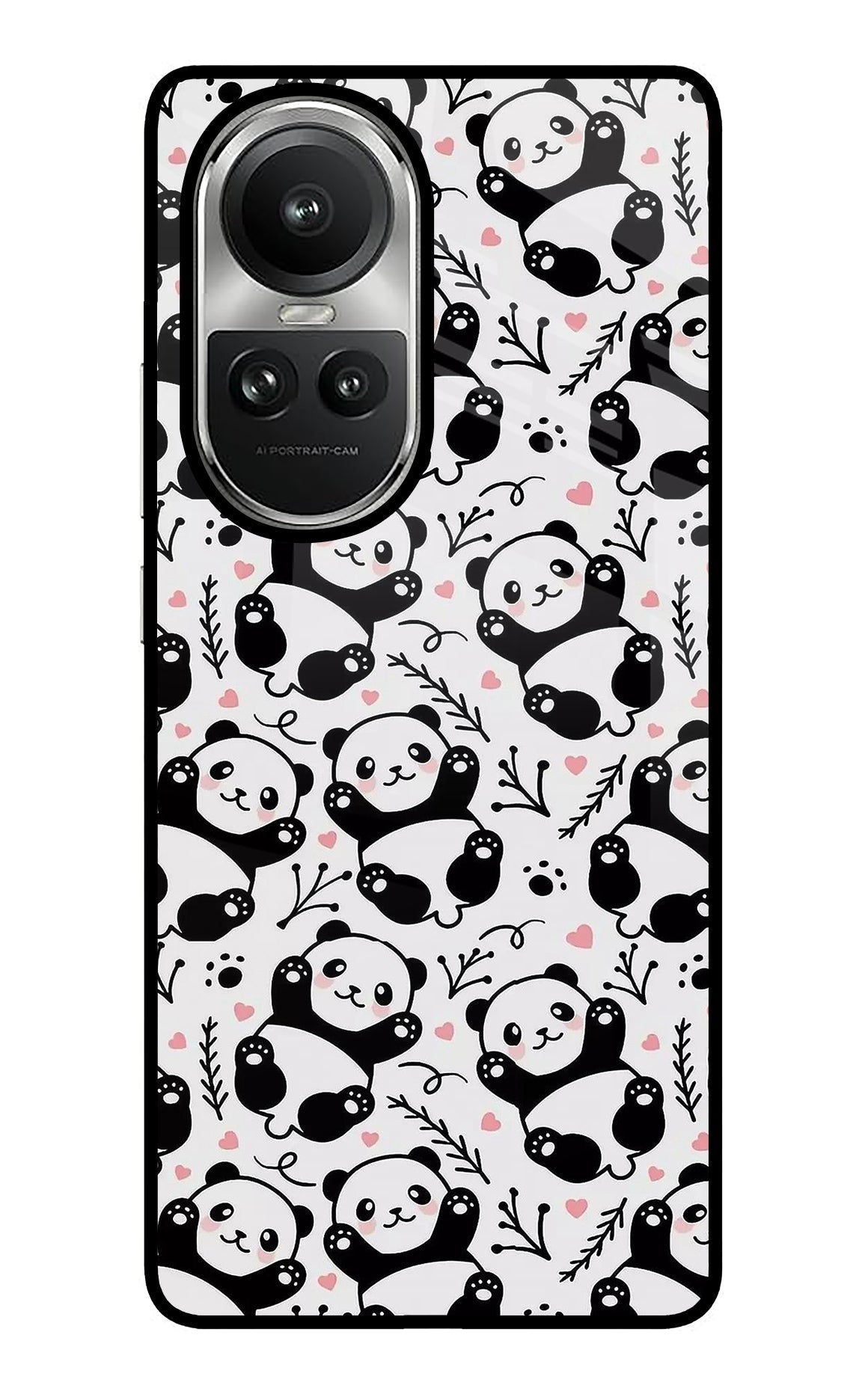 Cute Panda Oppo Reno10 5G/10 Pro 5G Glass Case