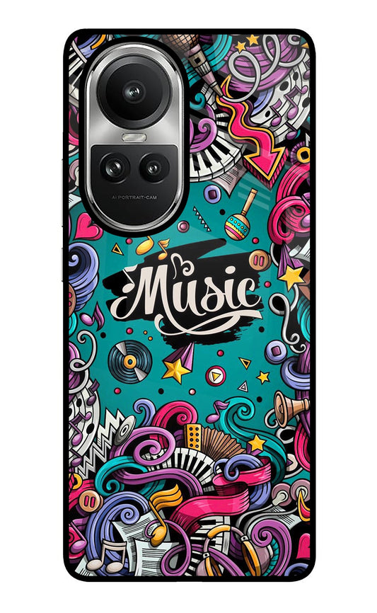 Music Graffiti Oppo Reno10 5G/10 Pro 5G Glass Case