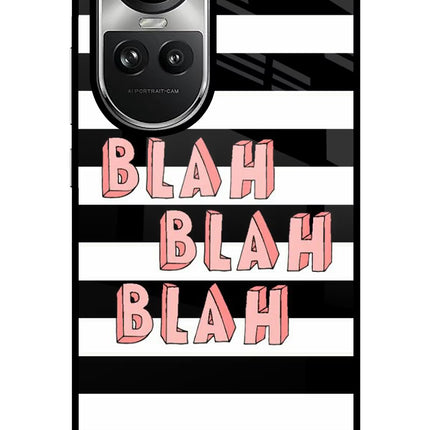 Blah Blah Blah Oppo Reno10 5G/10 Pro 5G Glass Case Back Cover by Casekaro