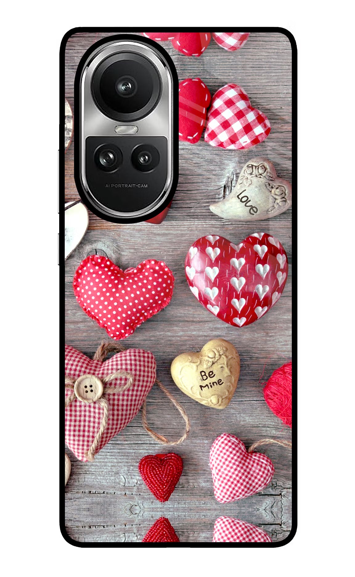 Love Wallpaper Oppo Reno10 5G/10 Pro 5G Glass Case Back Cover by Casekaro