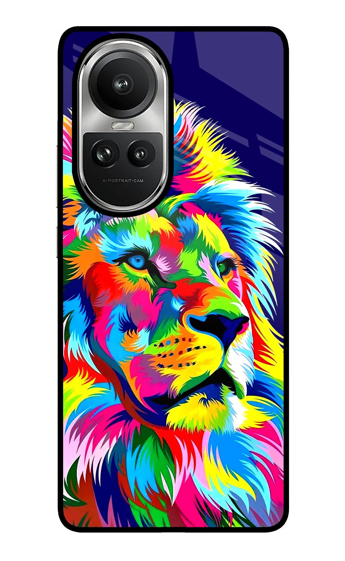 Vector Art Lion Oppo Reno10 5G/10 Pro 5G Glass Case