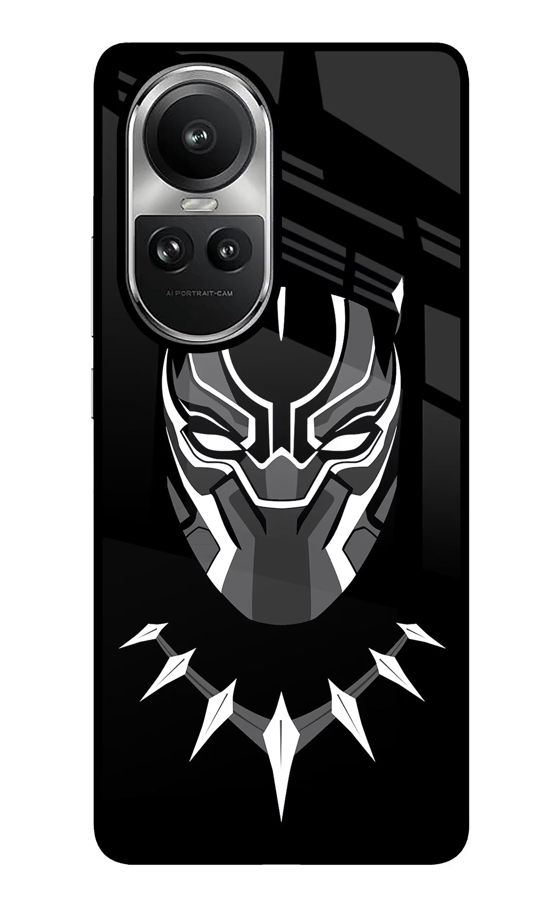 Black Panther Oppo Reno10 5G/10 Pro 5G Glass Case Back Cover by Casekaro