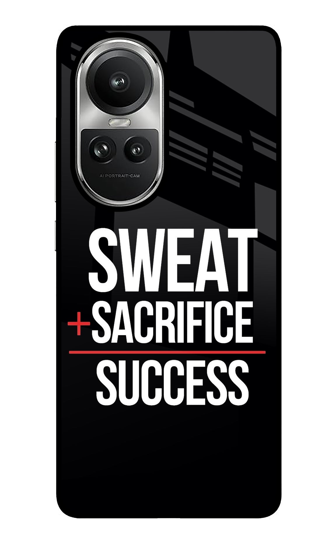 Sweat Sacrifice Success Oppo Reno10 5G/10 Pro 5G Glass Case
