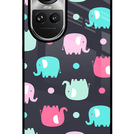Elephants Oppo Reno10 5G/10 Pro 5G Glass Case Back Cover by Casekaro