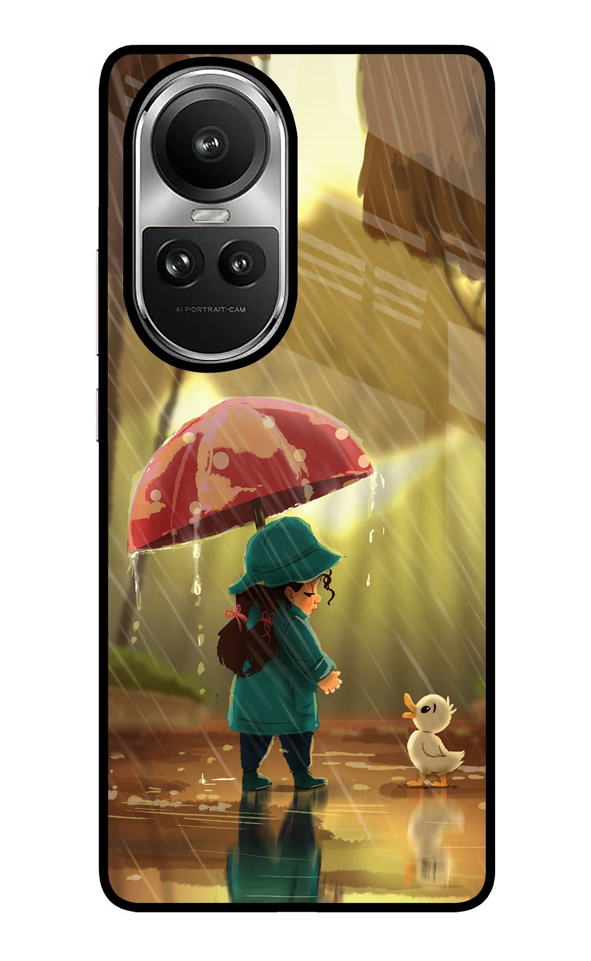 Rainy Day Oppo Reno10 5G/10 Pro 5G Glass Case Back Cover by Casekaro