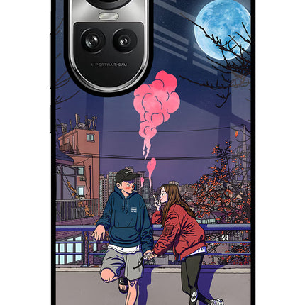 Chilling Couple Oppo Reno10 5G/10 Pro 5G Glass Case Back Cover by Casekaro