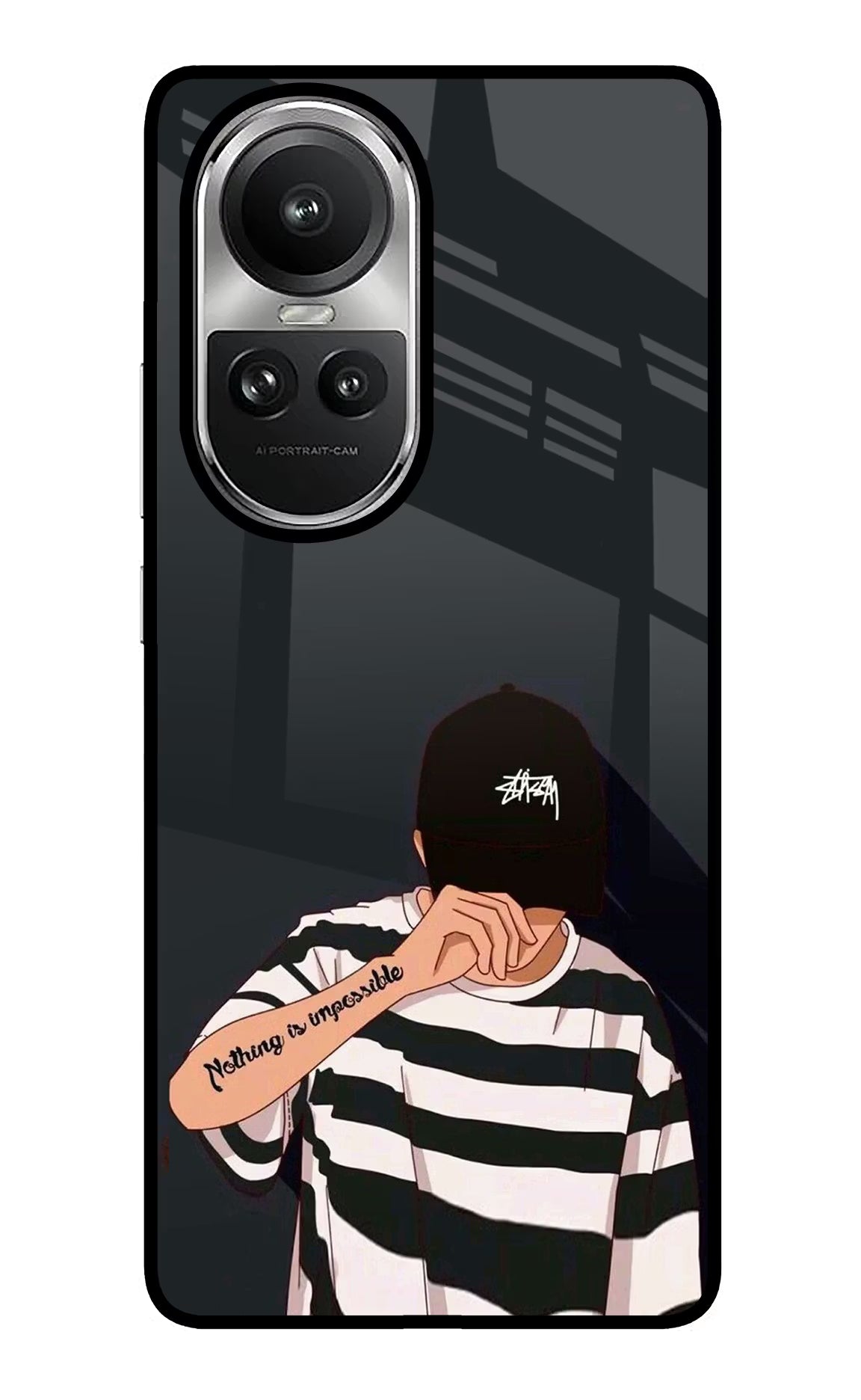Aesthetic Boy Oppo Reno10 5G/10 Pro 5G Glass Case Back Cover by Casekaro