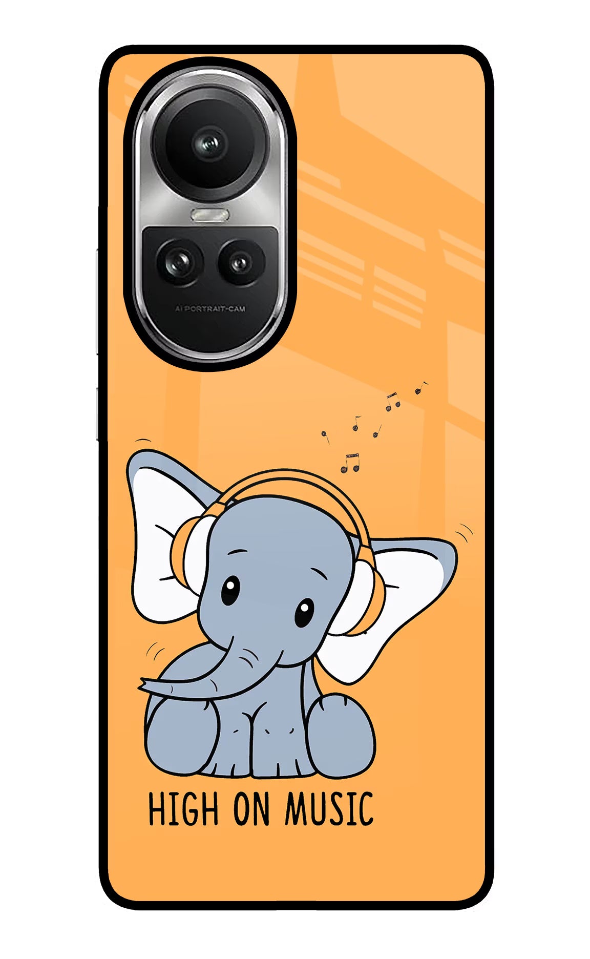 High On Music Oppo Reno10 5G/10 Pro 5G Glass Case Back Cover by Casekaro