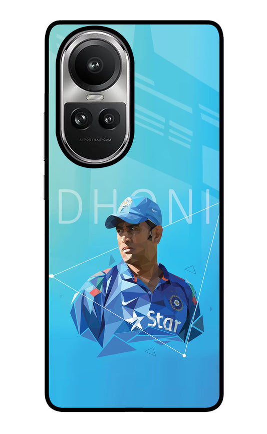 Dhoni Artwork Oppo Reno10 5G/10 Pro 5G Glass Case
