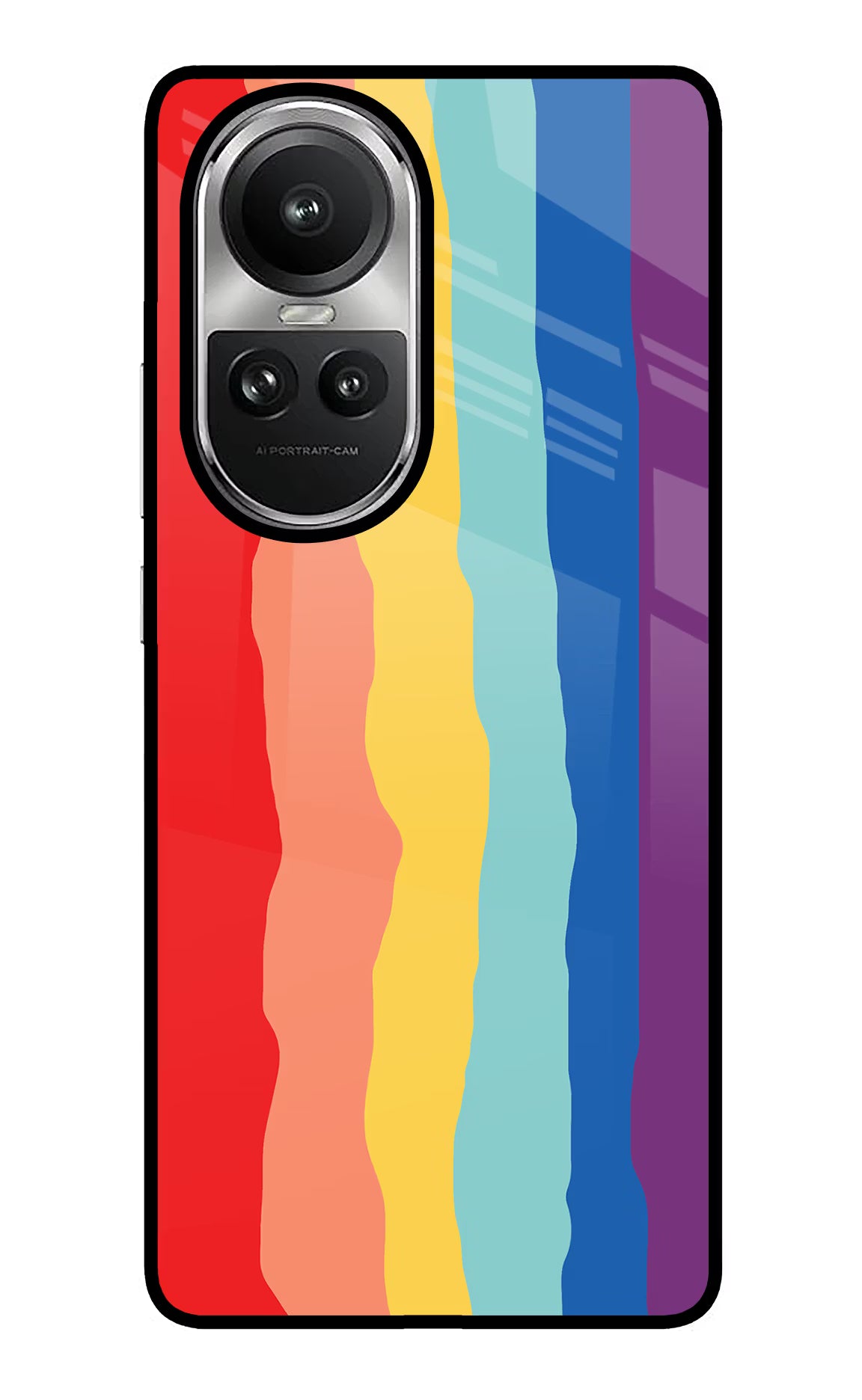 Rainbow Oppo Reno10 5G/10 Pro 5G Glass Case Back Cover by Casekaro