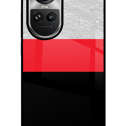 Tri Color Pattern Oppo Reno10 5G/10 Pro 5G Glass Case