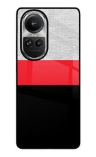 Tri Color Pattern Oppo Reno10 5G/10 Pro 5G Glass Case