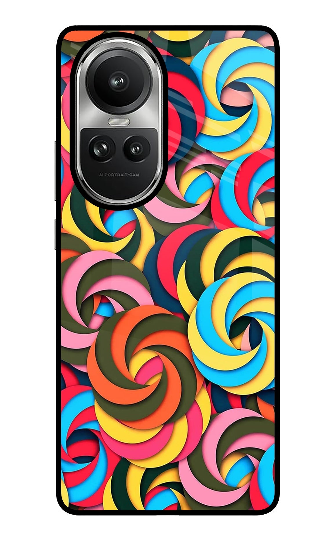 Spiral Pattern Oppo Reno10 5G/10 Pro 5G Glass Case