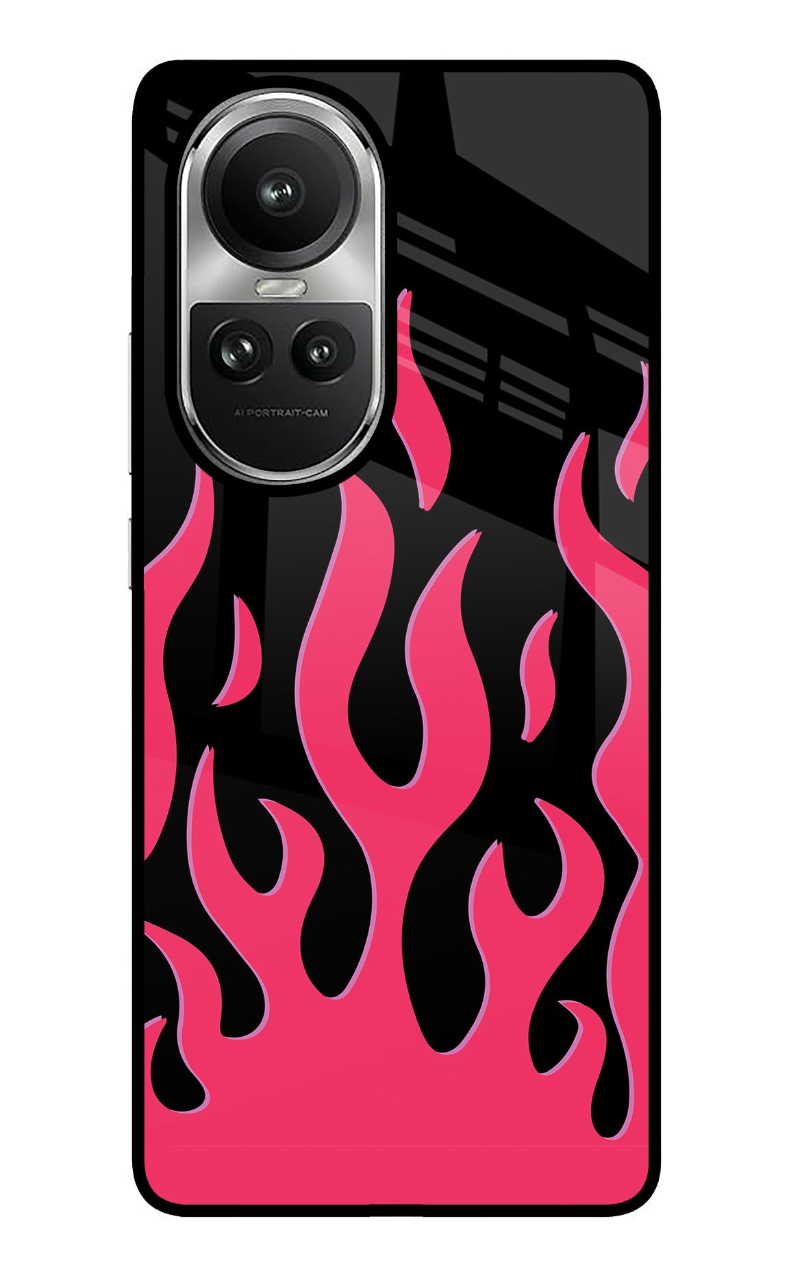 Fire Flames Oppo Reno10 5G/10 Pro 5G Glass Case