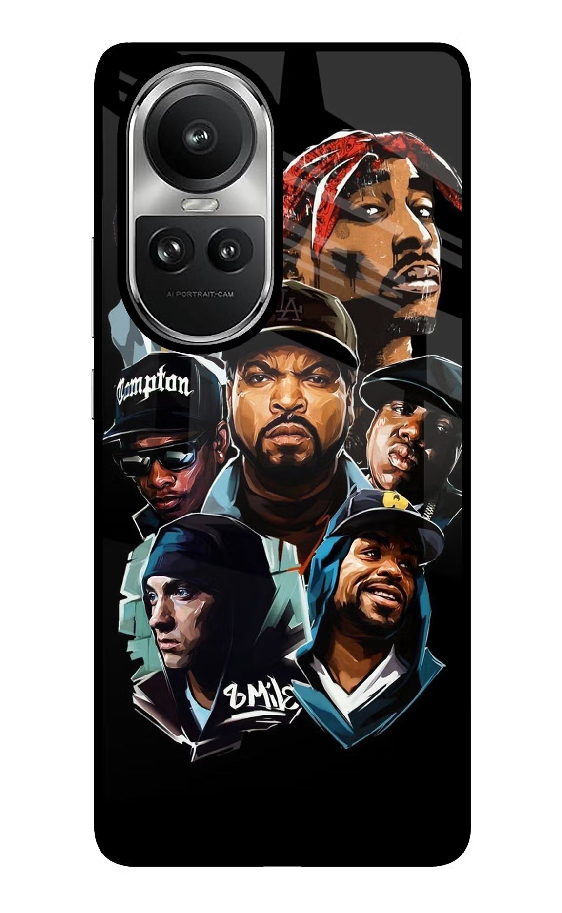 Rappers Oppo Reno10 5G/10 Pro 5G Glass Case Back Cover by Casekaro