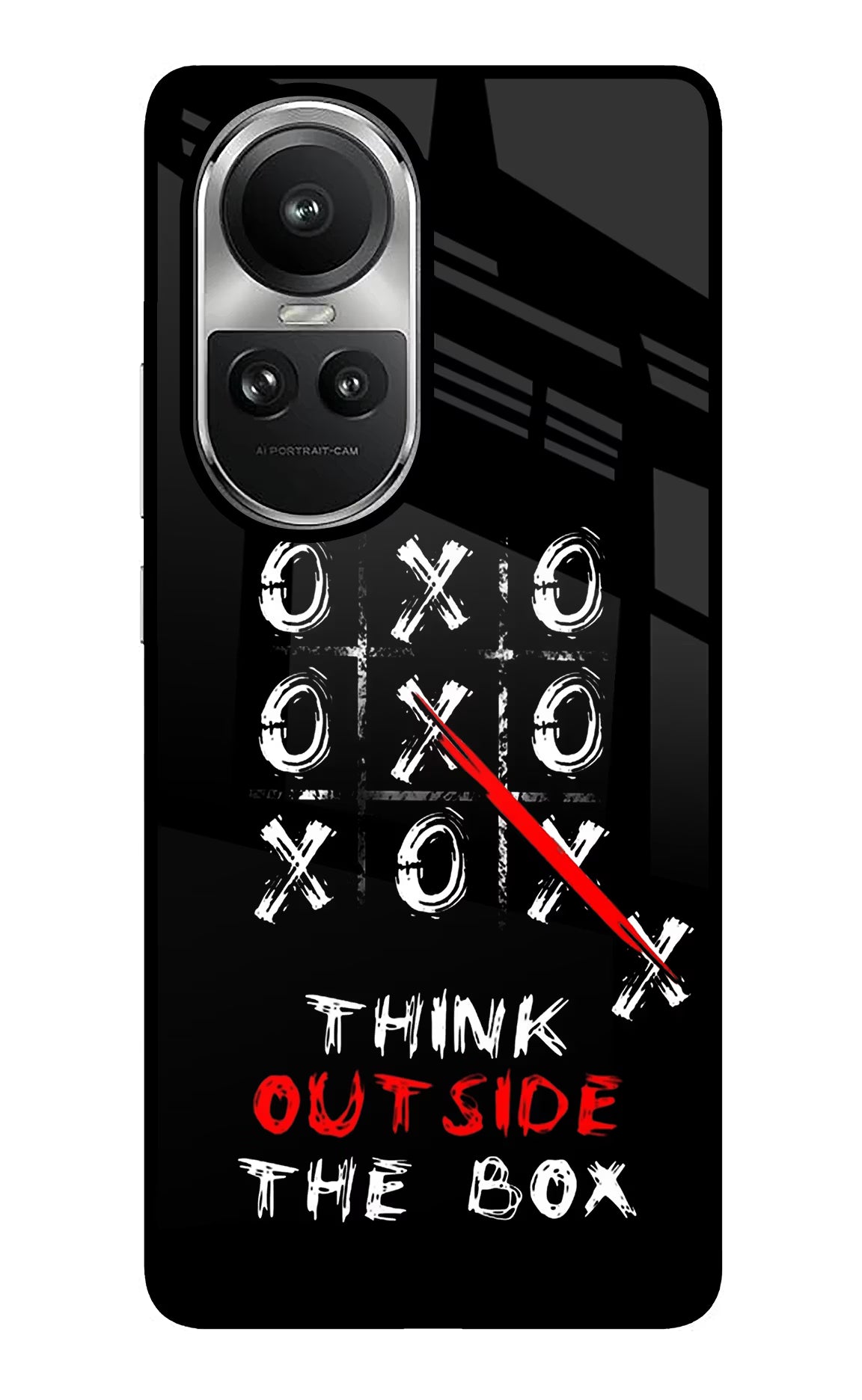 Think out of the BOX Oppo Reno10 5G/10 Pro 5G Glass Case Back Cover by Casekaro