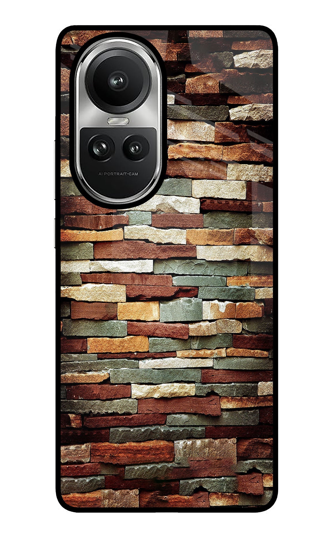 Bricks Pattern Oppo Reno10 5G/10 Pro 5G Glass Case