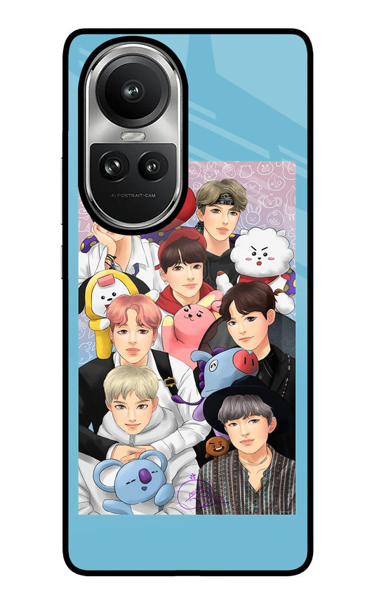 BTS with animals Oppo Reno10 5G/10 Pro 5G Glass Case