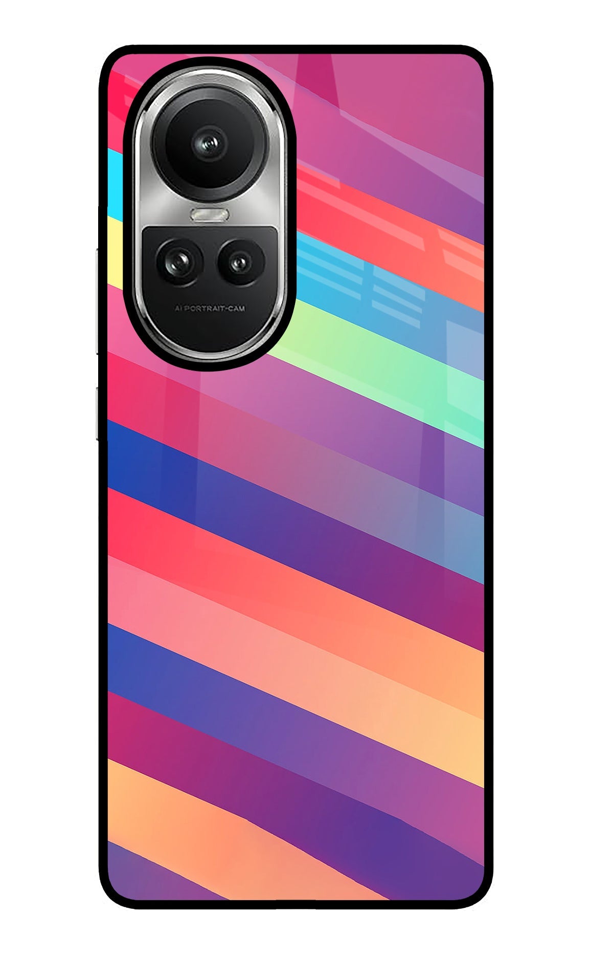 Stripes color Oppo Reno10 5G/10 Pro 5G Glass Case