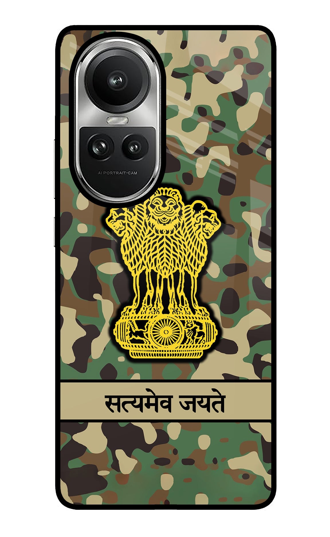 Satyamev Jayate Army Oppo Reno10 5G/10 Pro 5G Glass Case