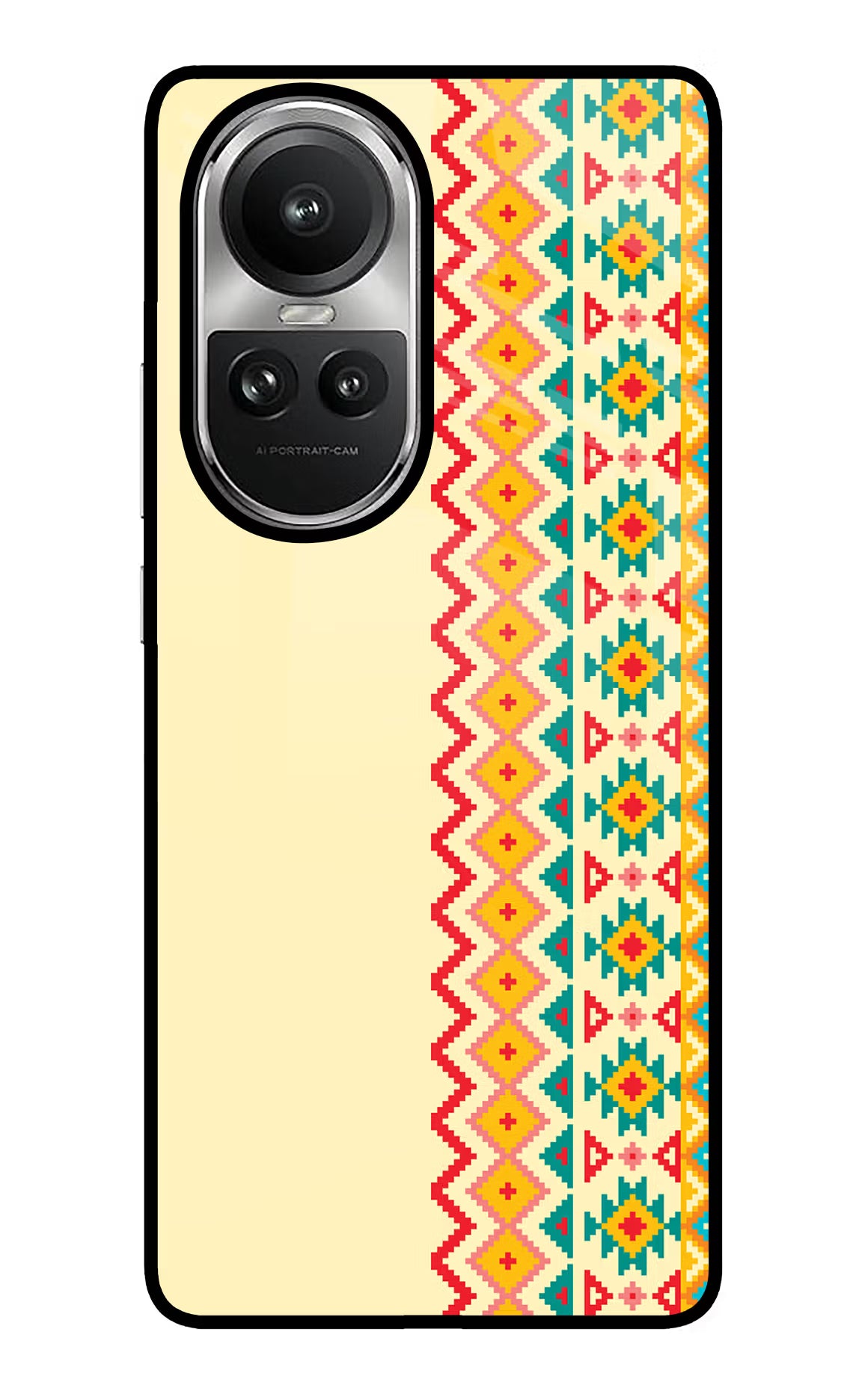 Ethnic Seamless Oppo Reno10 5G/10 Pro 5G Glass Case Back Cover by Casekaro
