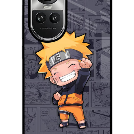 Chota Naruto Oppo Reno10 5G/10 Pro 5G Glass Case Back Cover by Casekaro