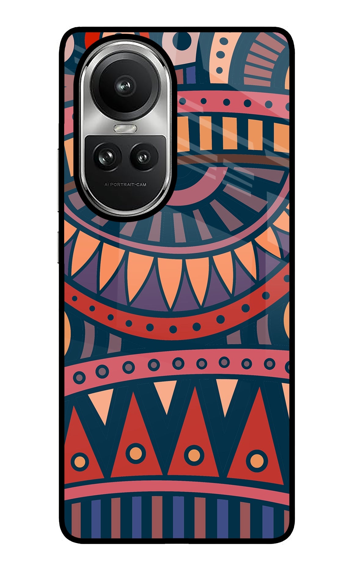 African Culture Design Oppo Reno10 5G/10 Pro 5G Glass Case