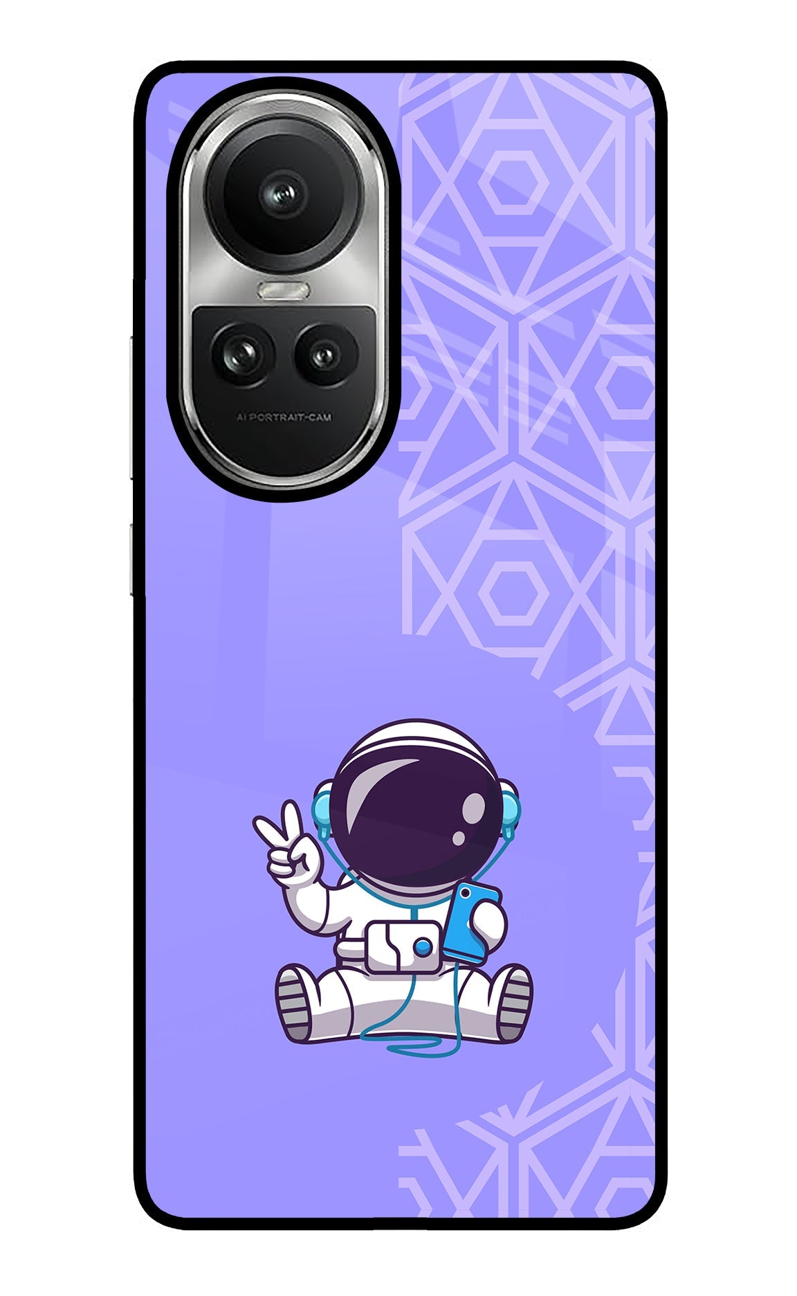 Cute Astronaut Chilling Oppo Reno10 5G/10 Pro 5G Glass Case