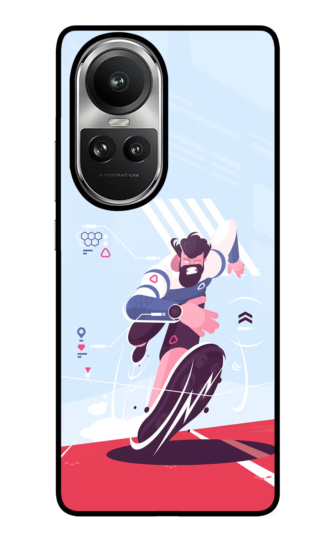 Run Pro Oppo Reno10 5G/10 Pro 5G Glass Case Back Cover by Casekaro