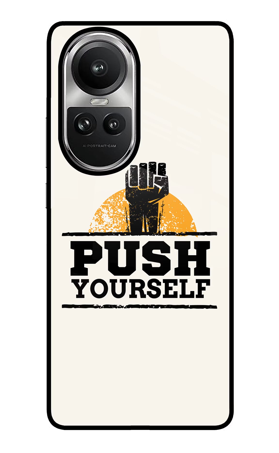 Push Yourself Oppo Reno10 5G/10 Pro 5G Glass Case Back Cover by Casekaro