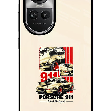 Classic Porsche 911 Oppo Reno10 5G/10 Pro 5G Glass Case Back Cover by Casekaro