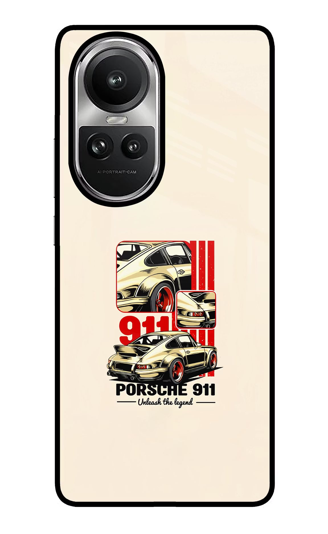 Classic Porsche 911 Oppo Reno10 5G/10 Pro 5G Glass Case Back Cover by Casekaro