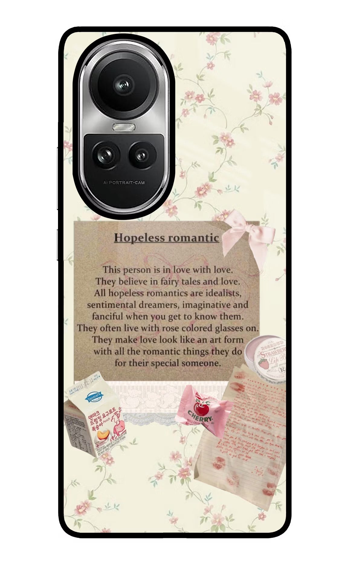 Hopeless Romantic Oppo Reno10 5G/10 Pro 5G Glass Case Back Cover by Casekaro