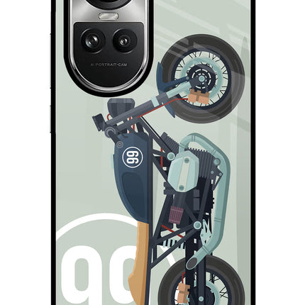 Classic Cafe Racer 99 Oppo Reno10 5G/10 Pro 5G Glass Case Back Cover by Casekaro