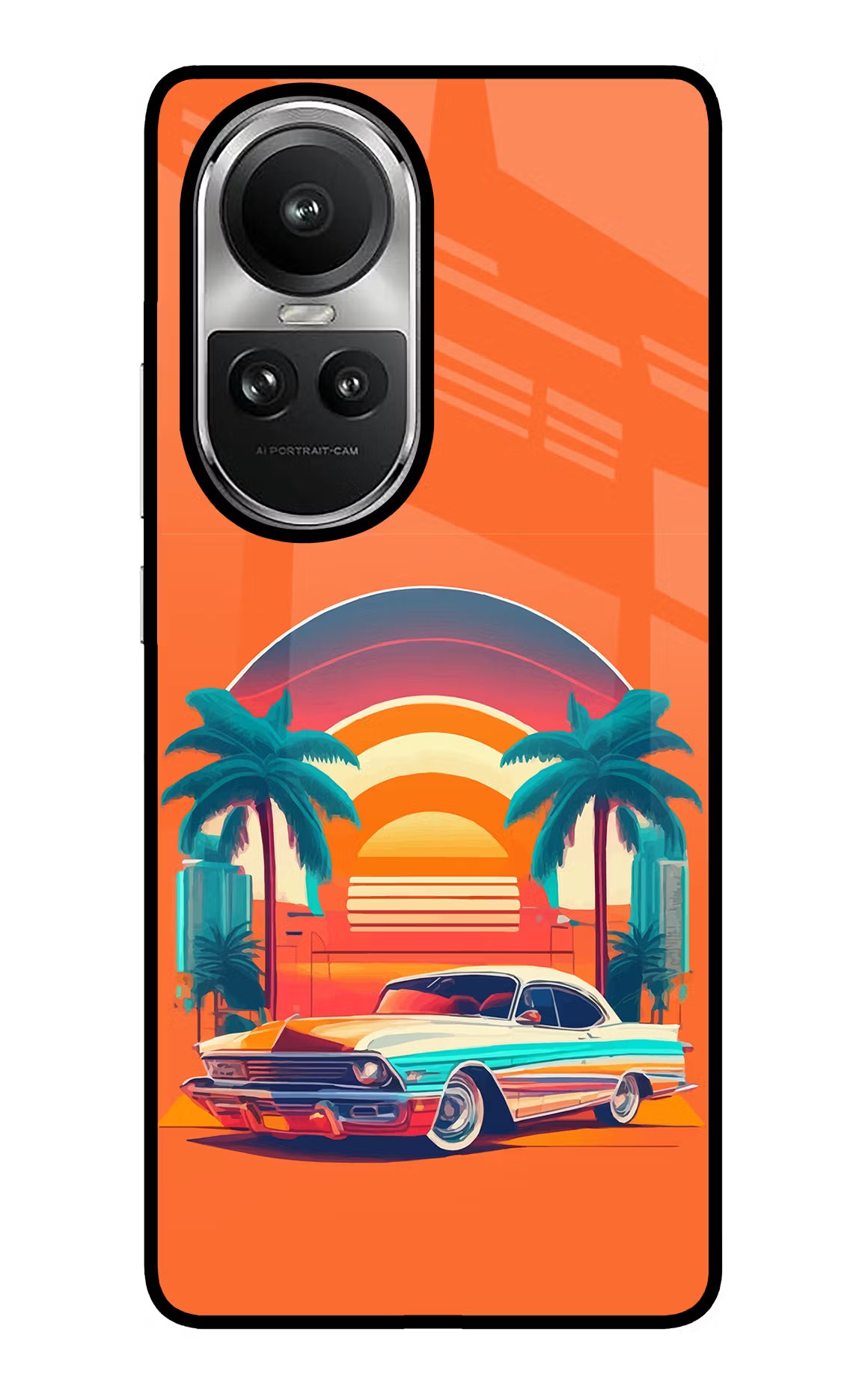Palm Drive 80s Oppo Reno10 5G/10 Pro 5G Glass Case