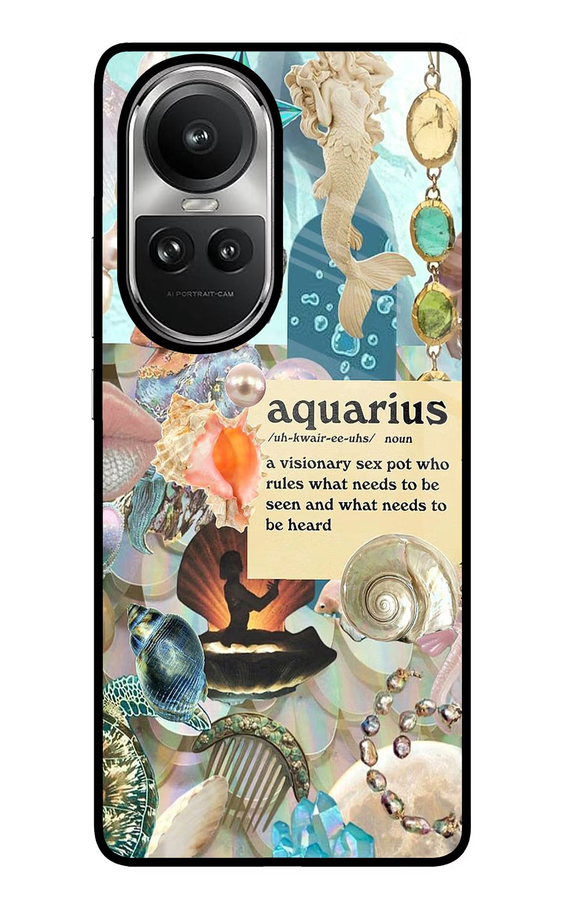 Aquarius Zodiac Oppo Reno10 5G/10 Pro 5G Glass Case
