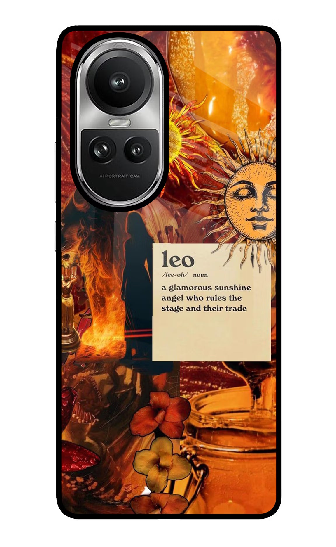 Leo Zodiac Oppo Reno10 5G/10 Pro 5G Glass Case Back Cover by Casekaro